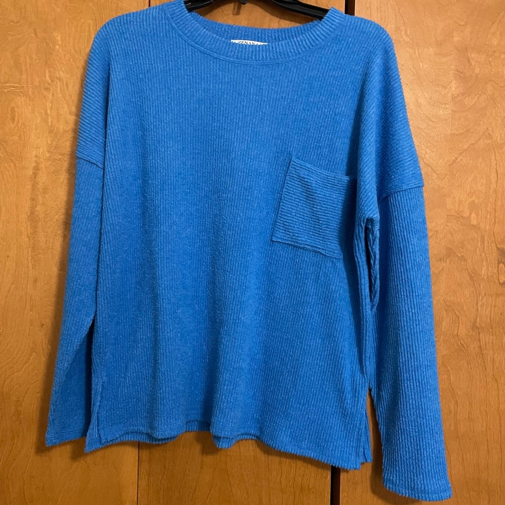 Zenana Pink and Blue Ribbed Sweaters - Picture 3 of 5